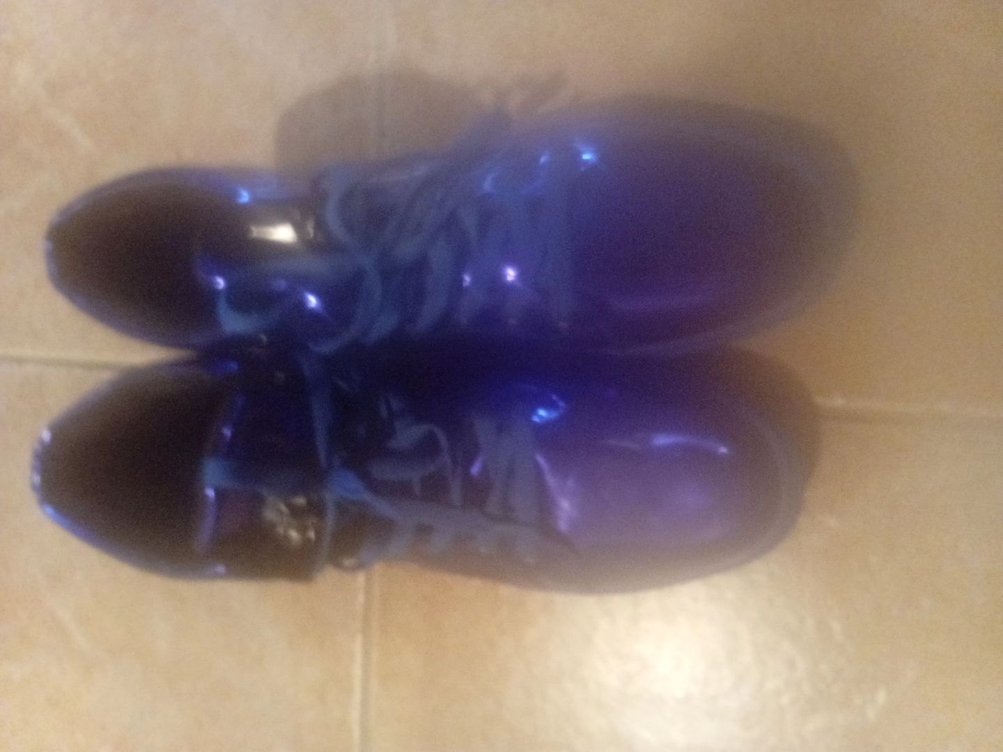 ShowTime Purple Patent Leather High-Top Sneakers - photo 2