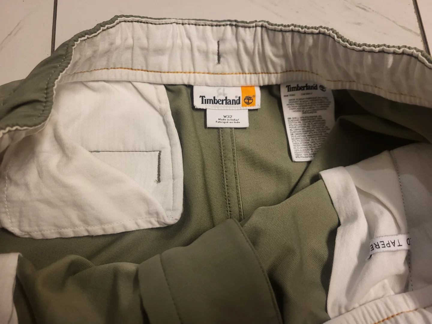 Timberland Men's Tapered Joggers - Olive Green - Size W32 image indicator(3)