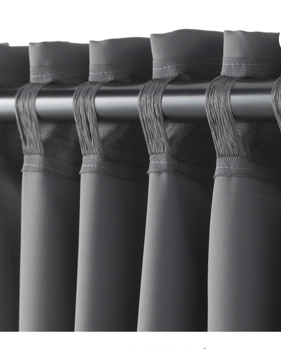 IKEA Blackout Dark Grey Curtains 145x250 cm - photo 4
