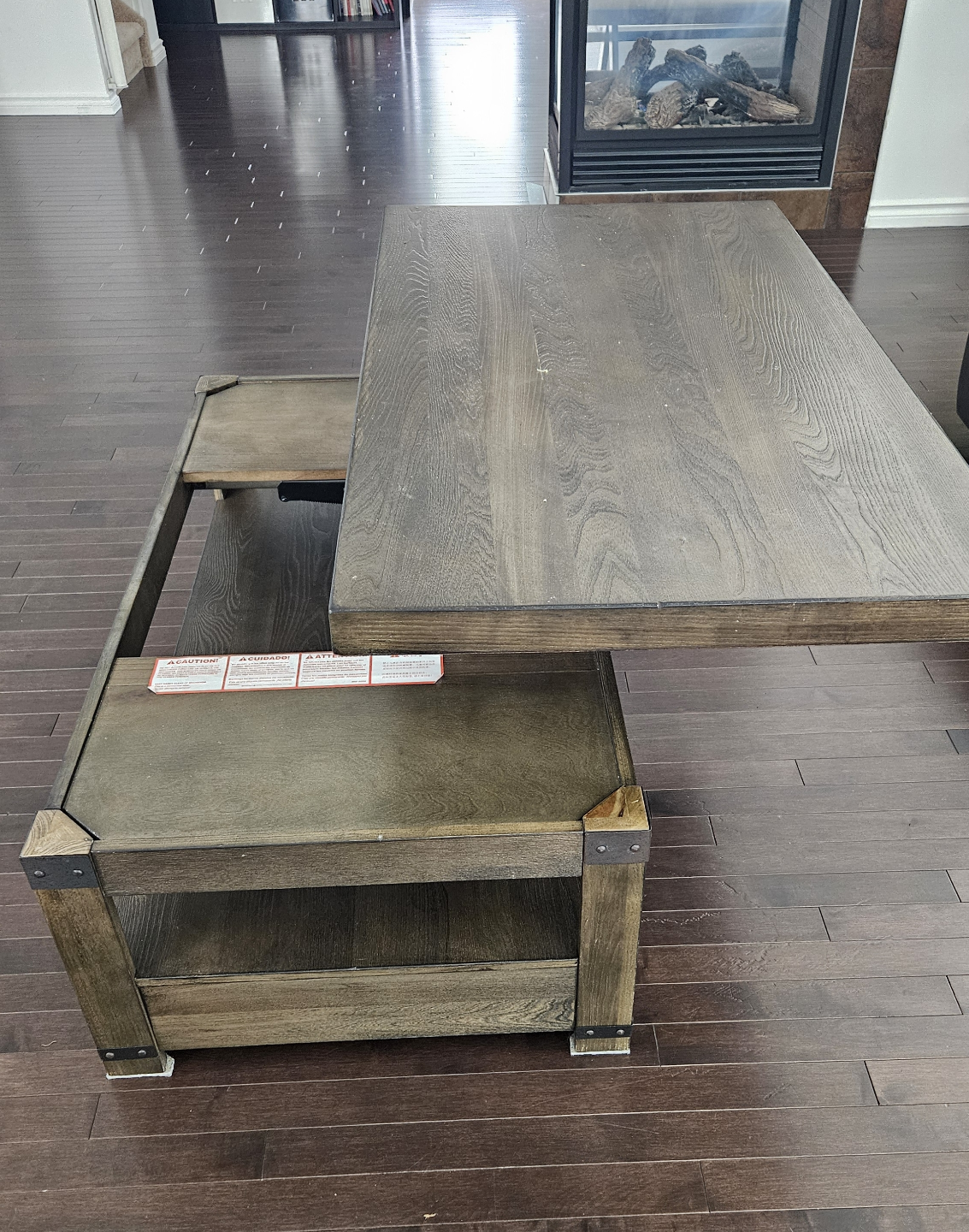 Dark Wood Coffee Table with lift top - photo 2