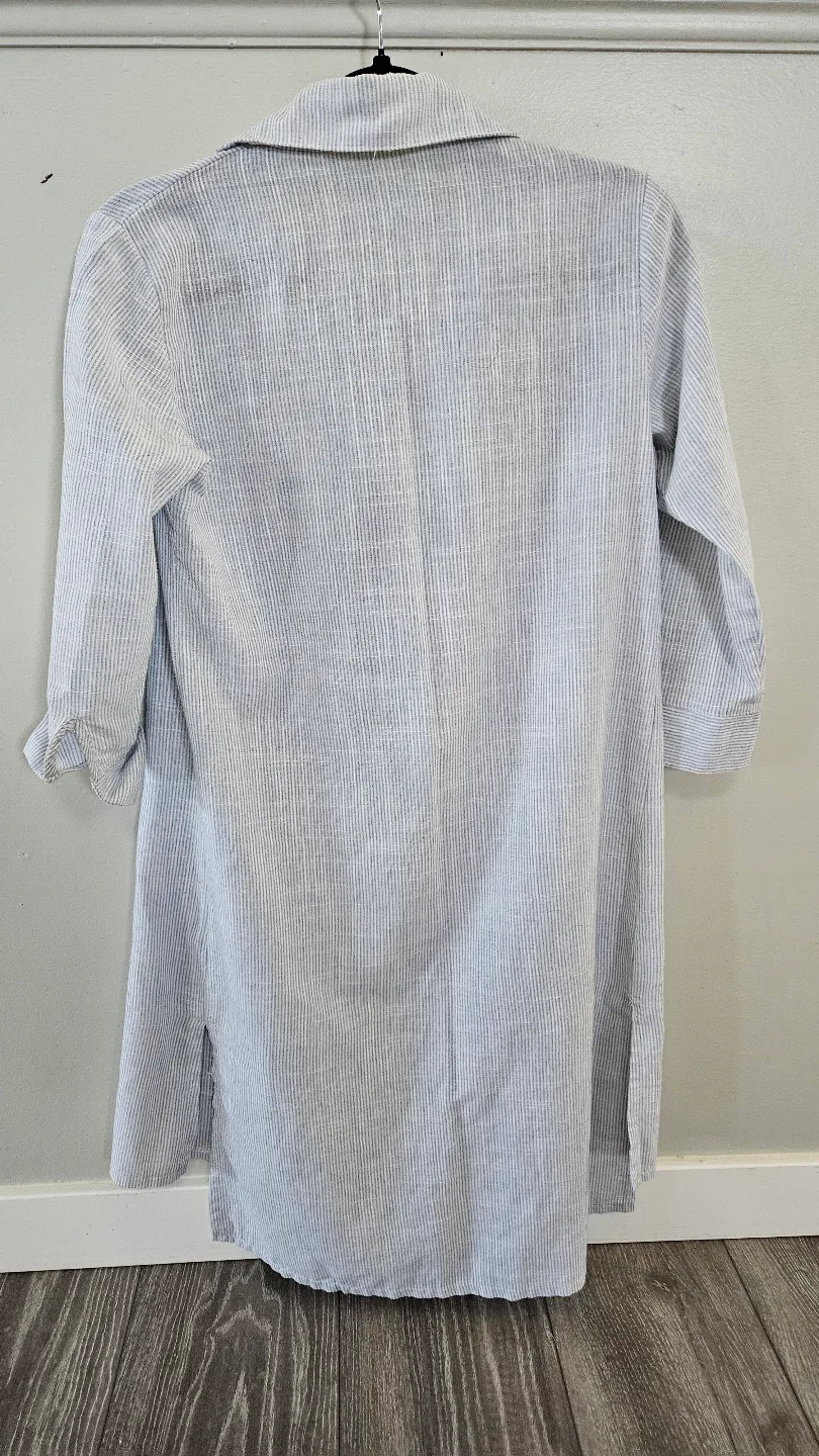 HADIS Women's Striped 3/4 Sleeve Button-Down Shirt image indicator(2)