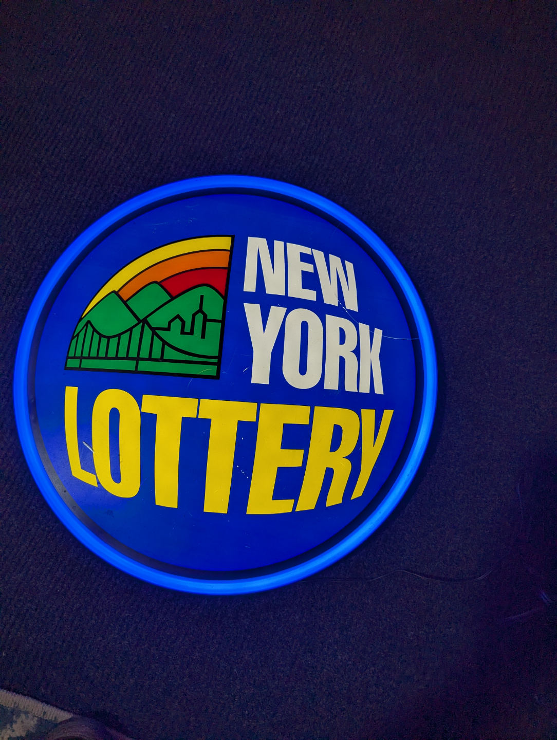 RARE New York Lotto Sign