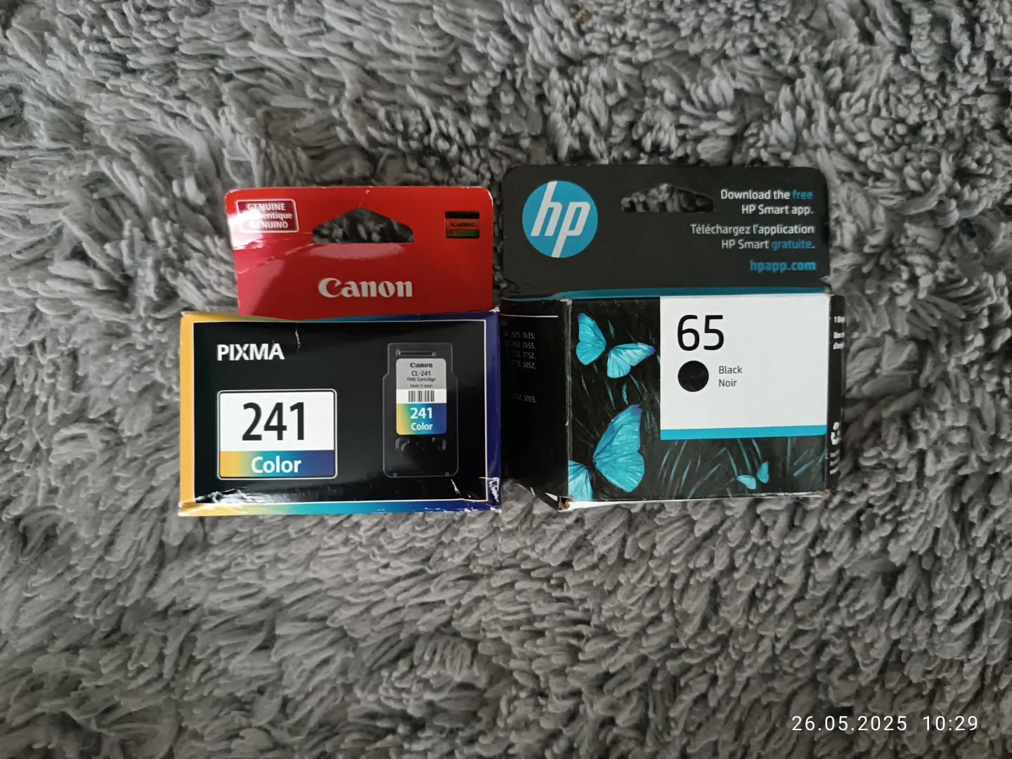 #freecycle Canon 241and HP 65 Ink Cartridges (3 color and black) thumbnail