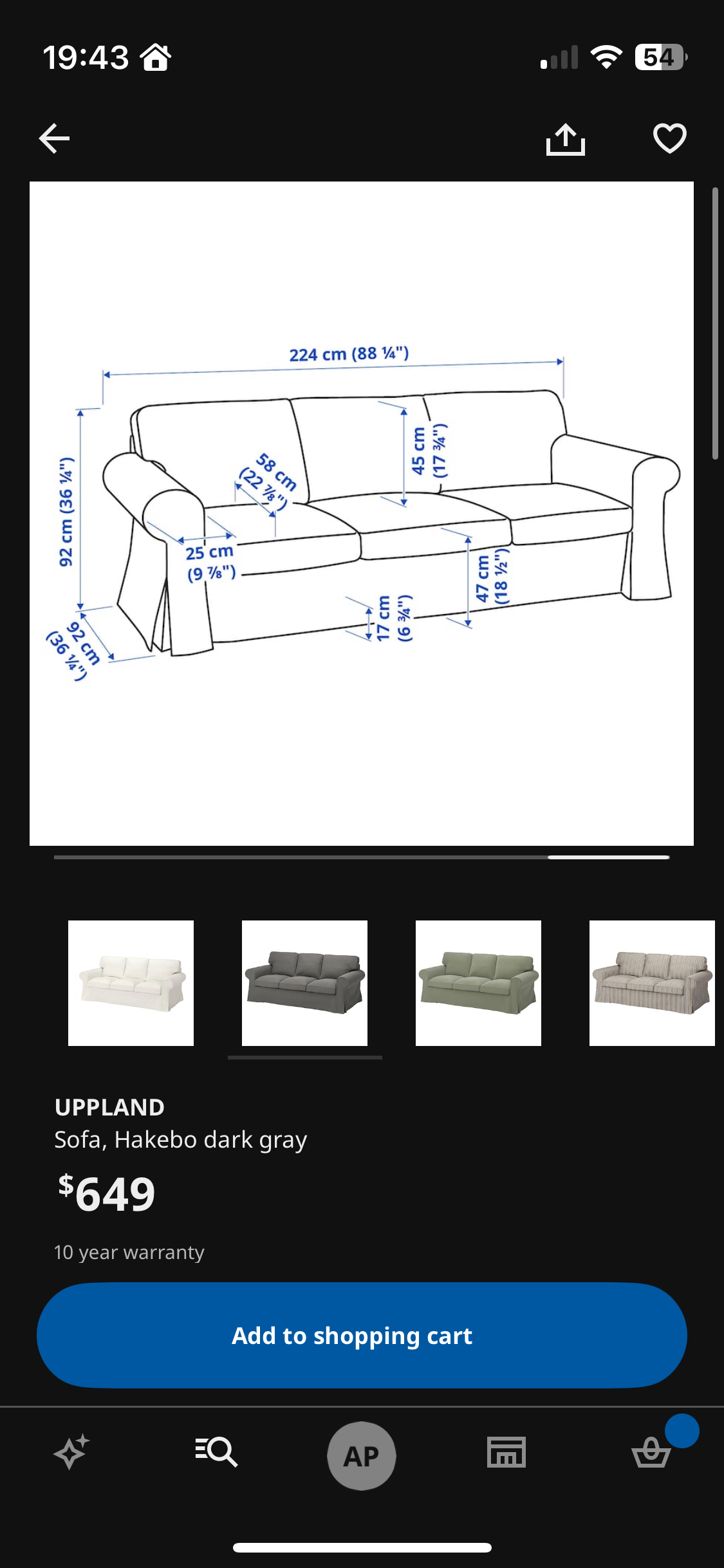 IKEA uppland couch - photo 3