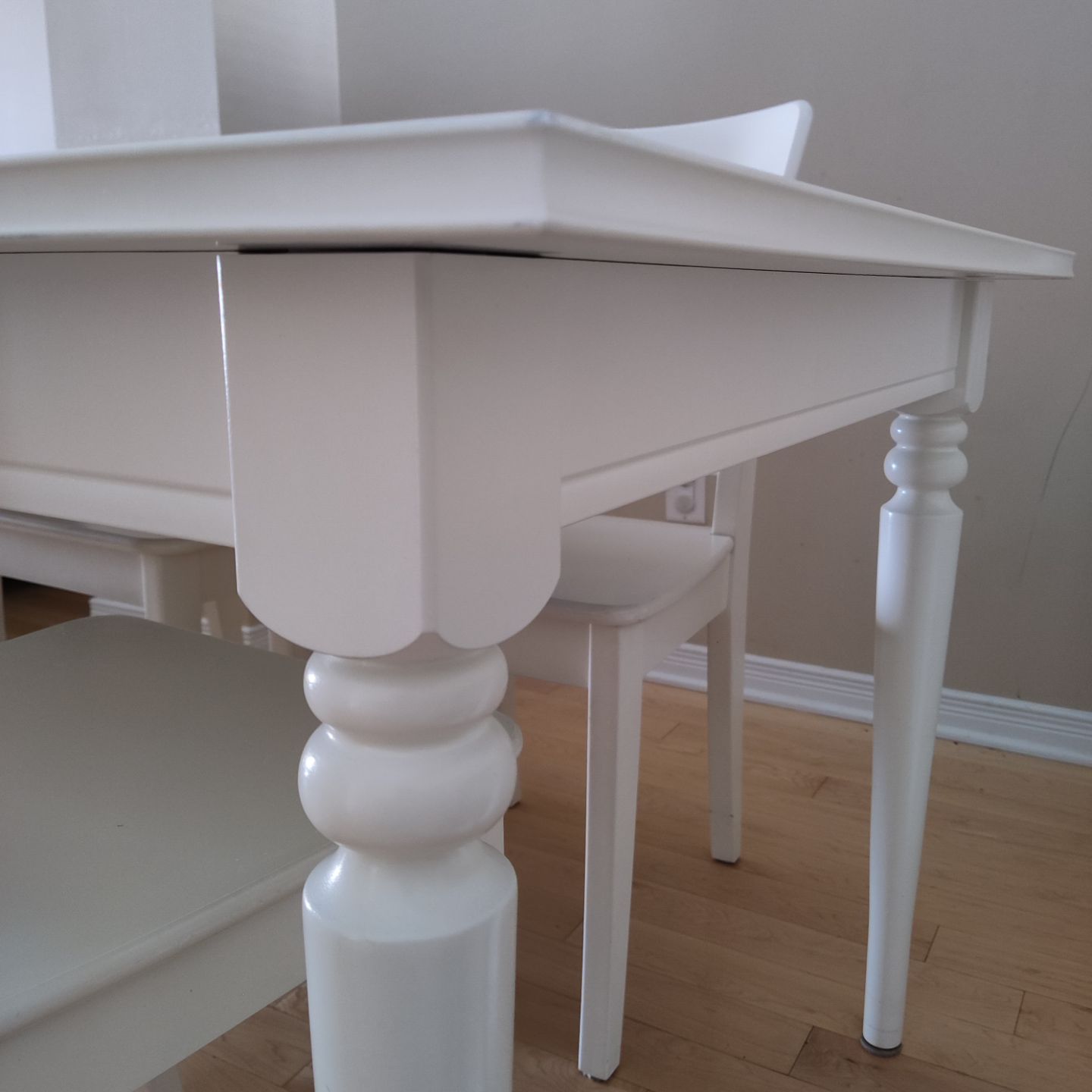 IKEA INGATORP/INGOLF White Table and Four Dining Chairs Set - photo 4