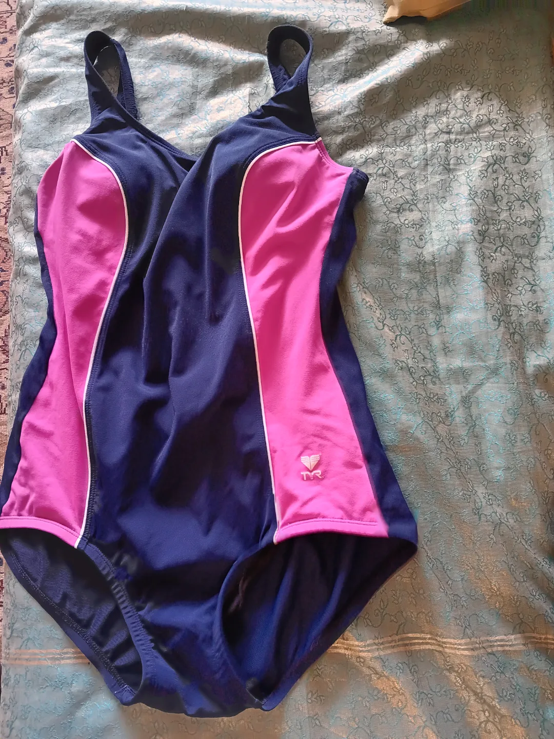 TYR Women's Navy and Pink One-Piece Swimsuit thumbnail