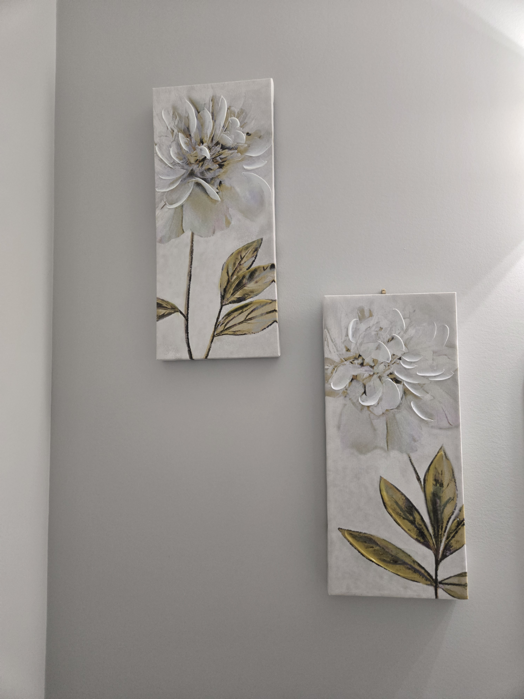 Set of Two Floral Canvas Wall Art
