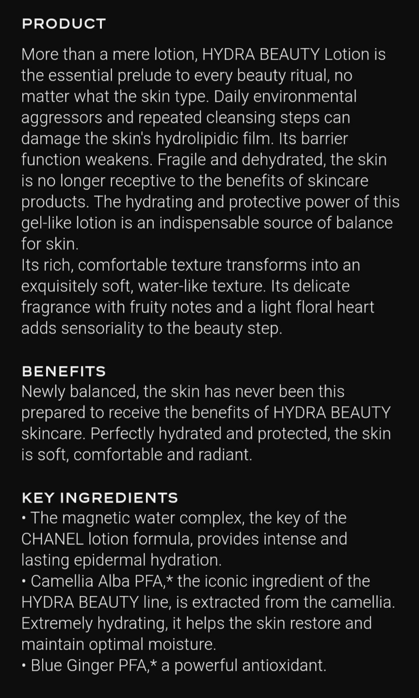 Chanel Hydra Beauty Lotion 150ml - photo 4