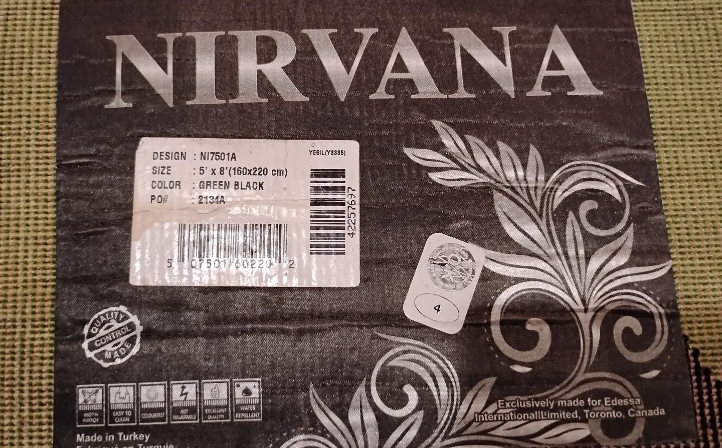 NIRVANA Area Rug - Green and Black Abstract Design image indicator(2)