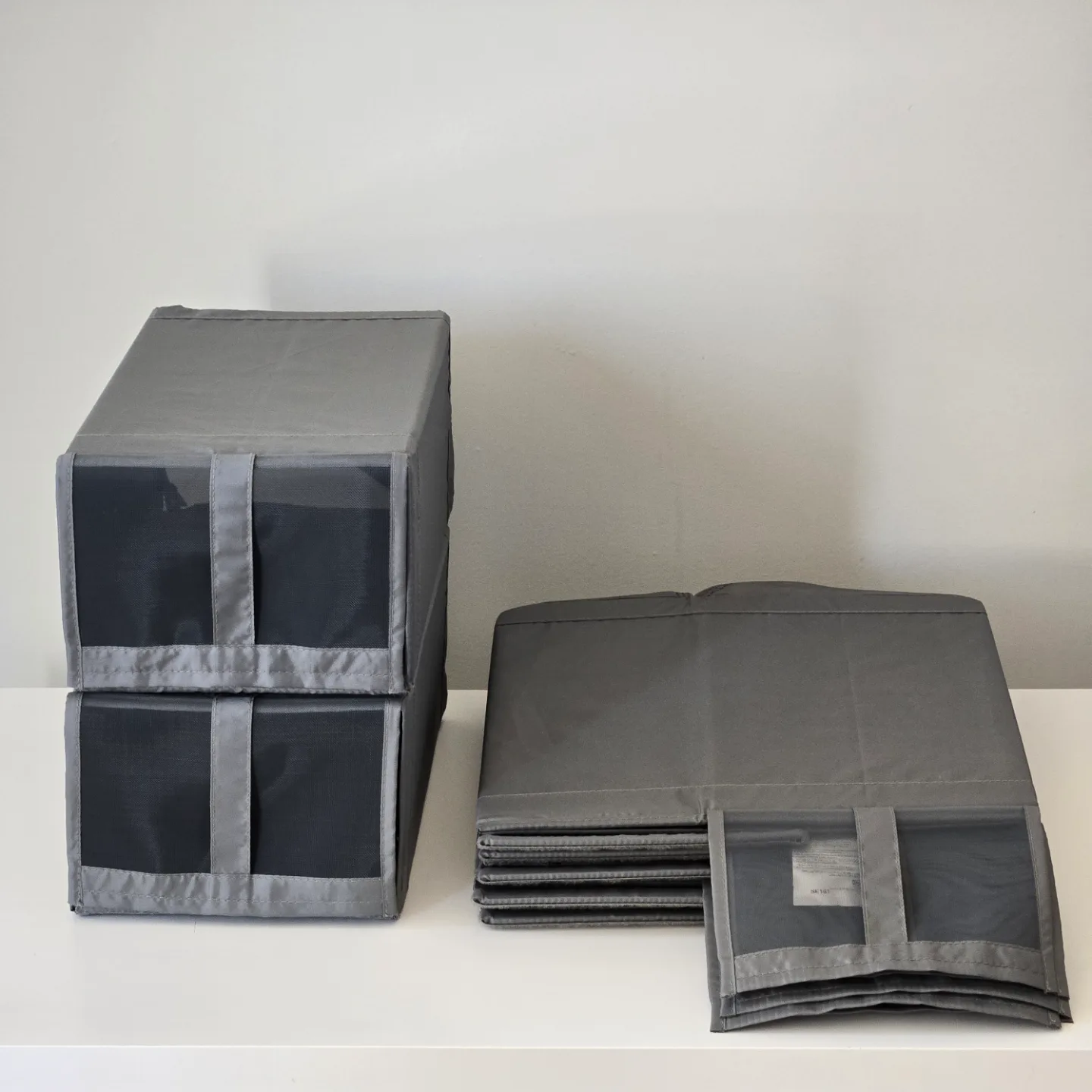 Shoe box, shoe storage/organizer, grey, set of 8 (Ikea - SKUBB) thumbnail