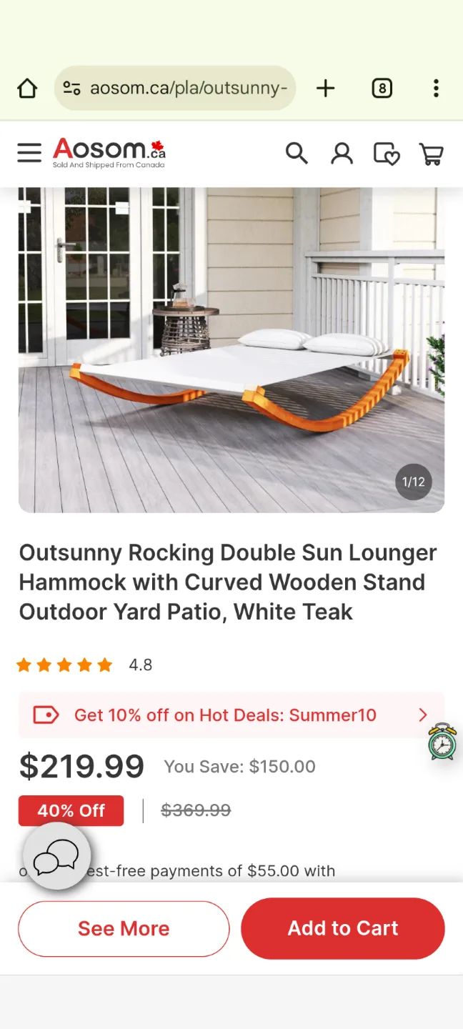 Outdoor Wooden Hammock Bed image indicator(3)