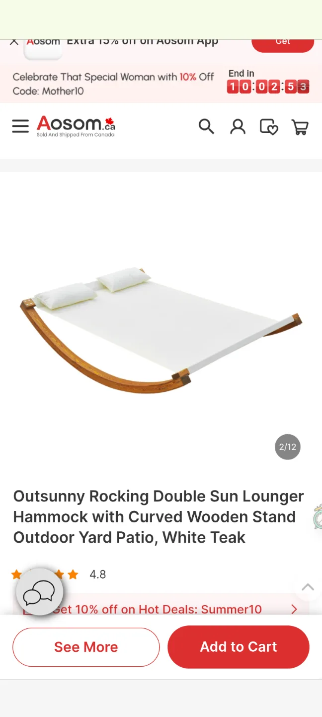 Outdoor Wooden Hammock Bed image indicator(4)