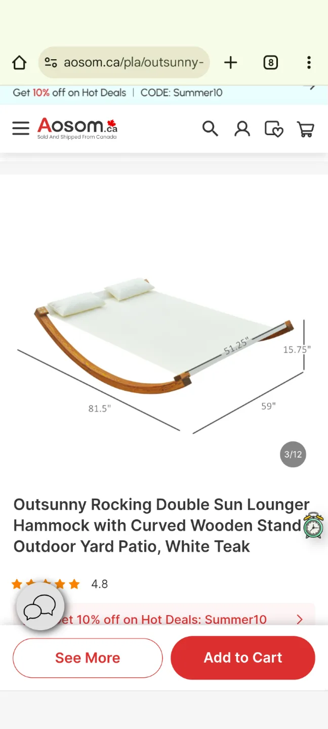 Outdoor Wooden Hammock Bed image indicator(5)