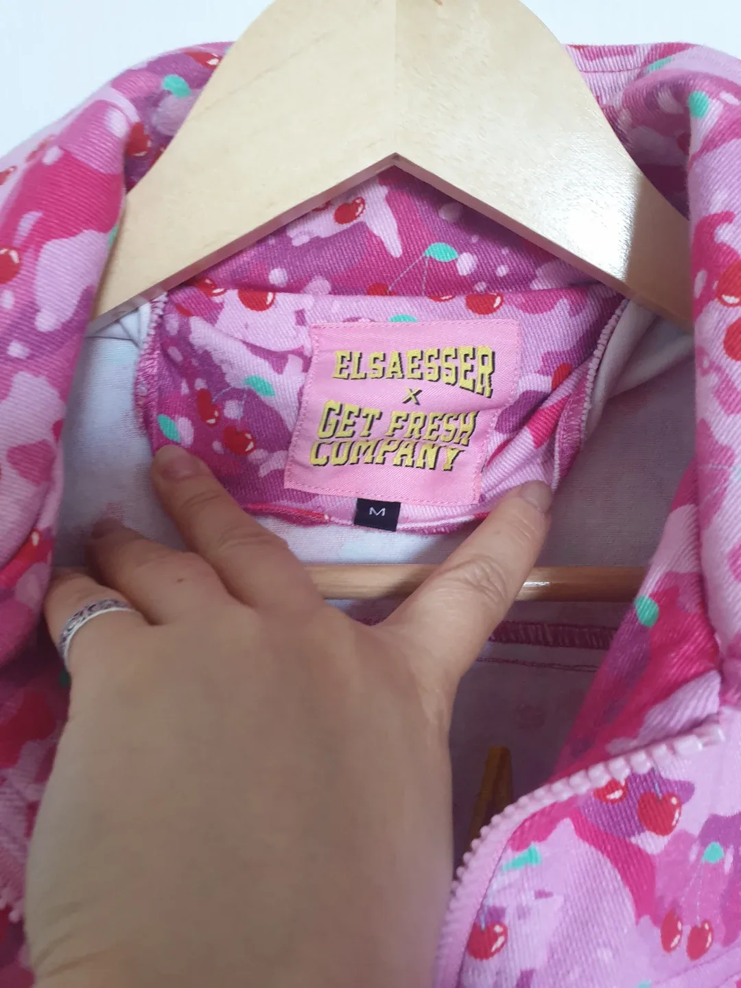 Elsaesser x Get Fresh Company Pink Cherry Camo Print Coat image indicator(3)