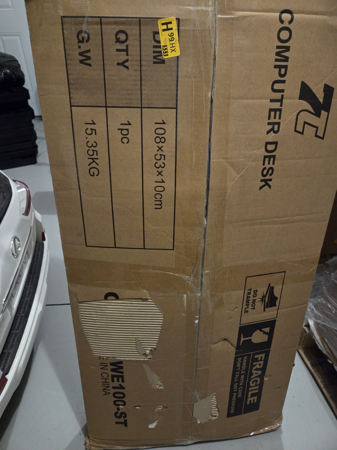 New in Box Computer Desk -  CP037-WE100-ST - photo 2