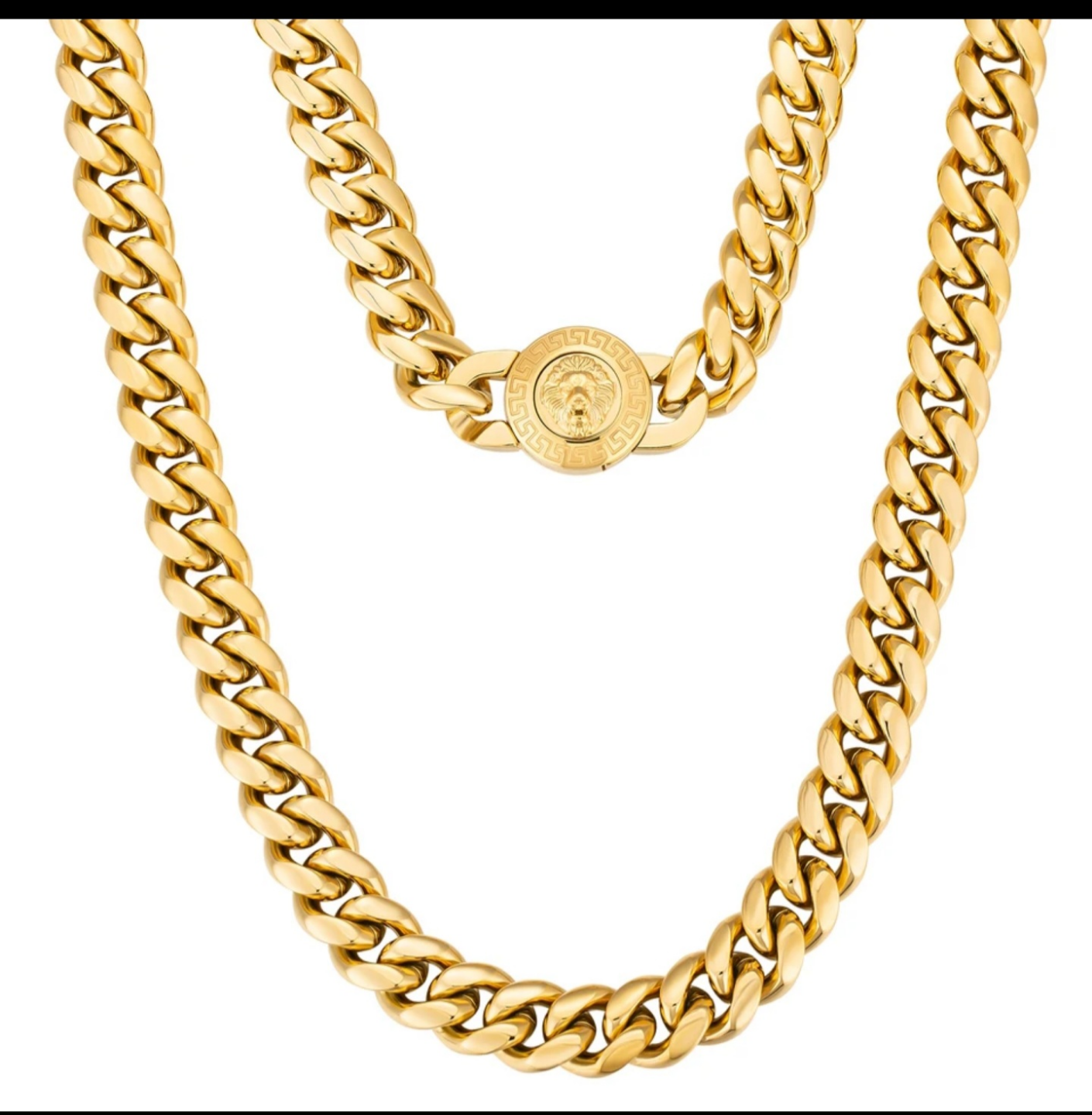 Gold Curb Chain Necklace