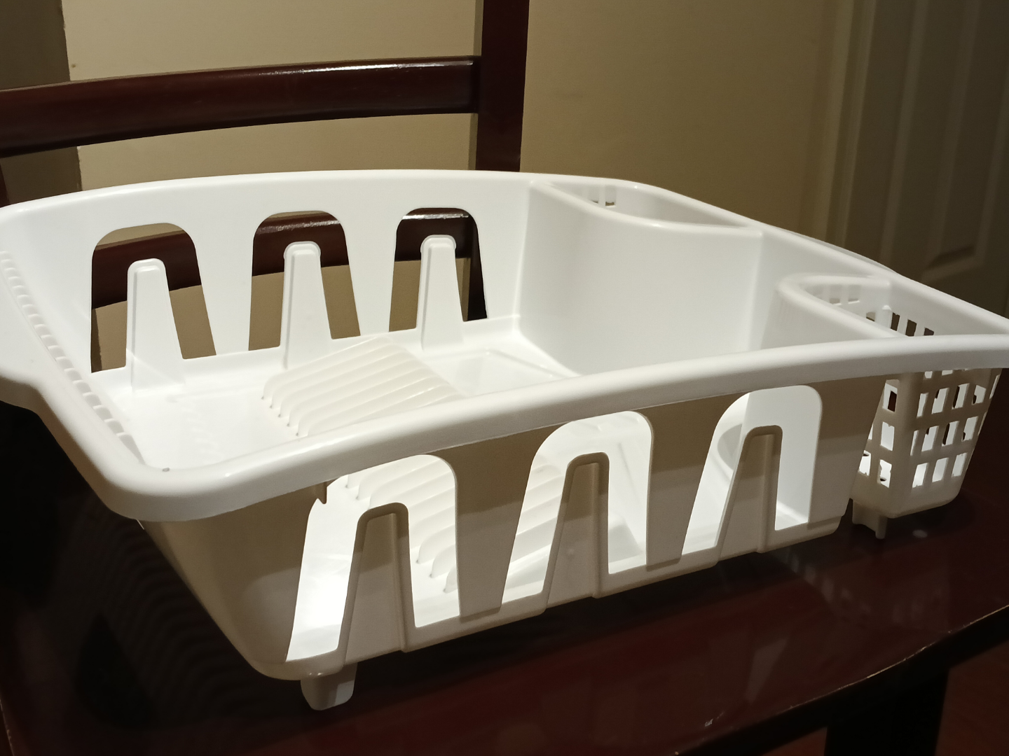 White Plastic Dish Drying Rack - photo 3