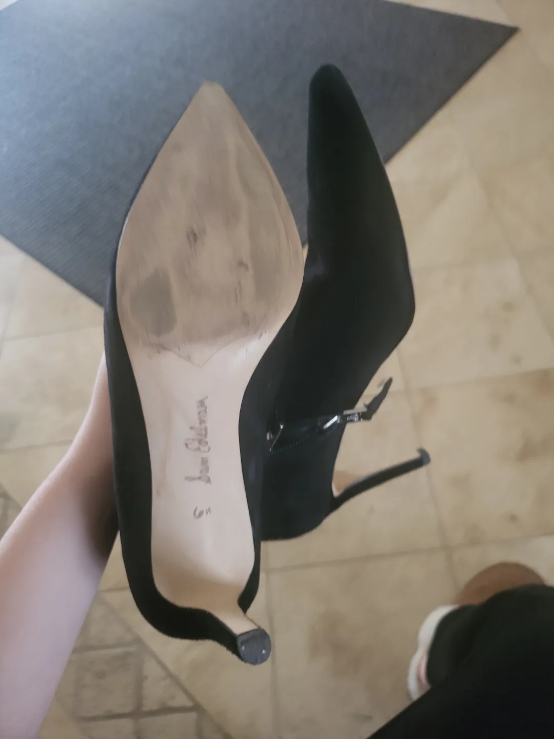 Sam Edelman Black Suede Ankle Boots - Size 6 image indicator(5)