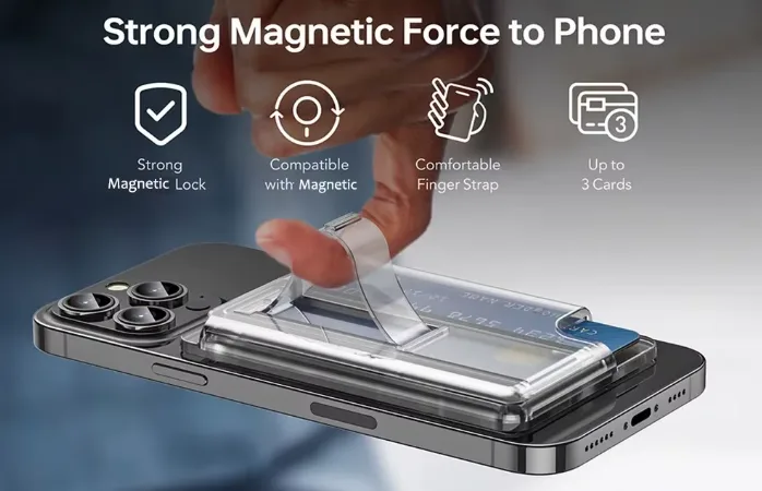 Magnetic Wallet Universal Phone Card Holder Wallet Case image indicator(8)