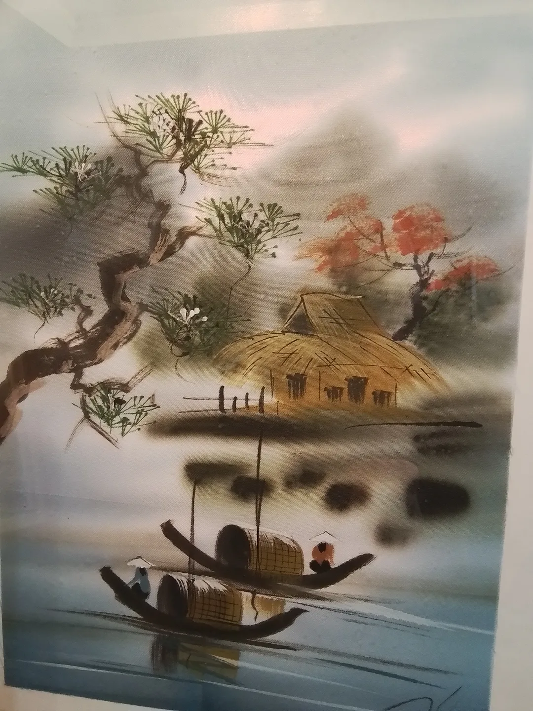 Vietnamese Traditional Silk Painting Signed image indicator(2)