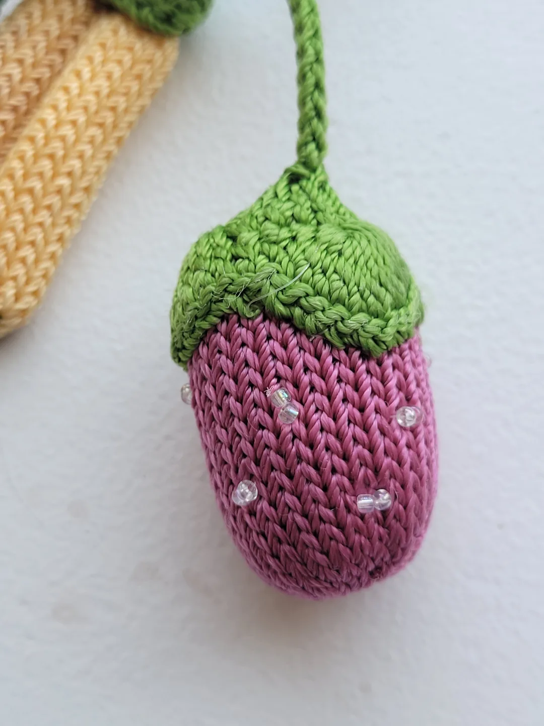 hand Made crochet fruit keychain image indicator(4)