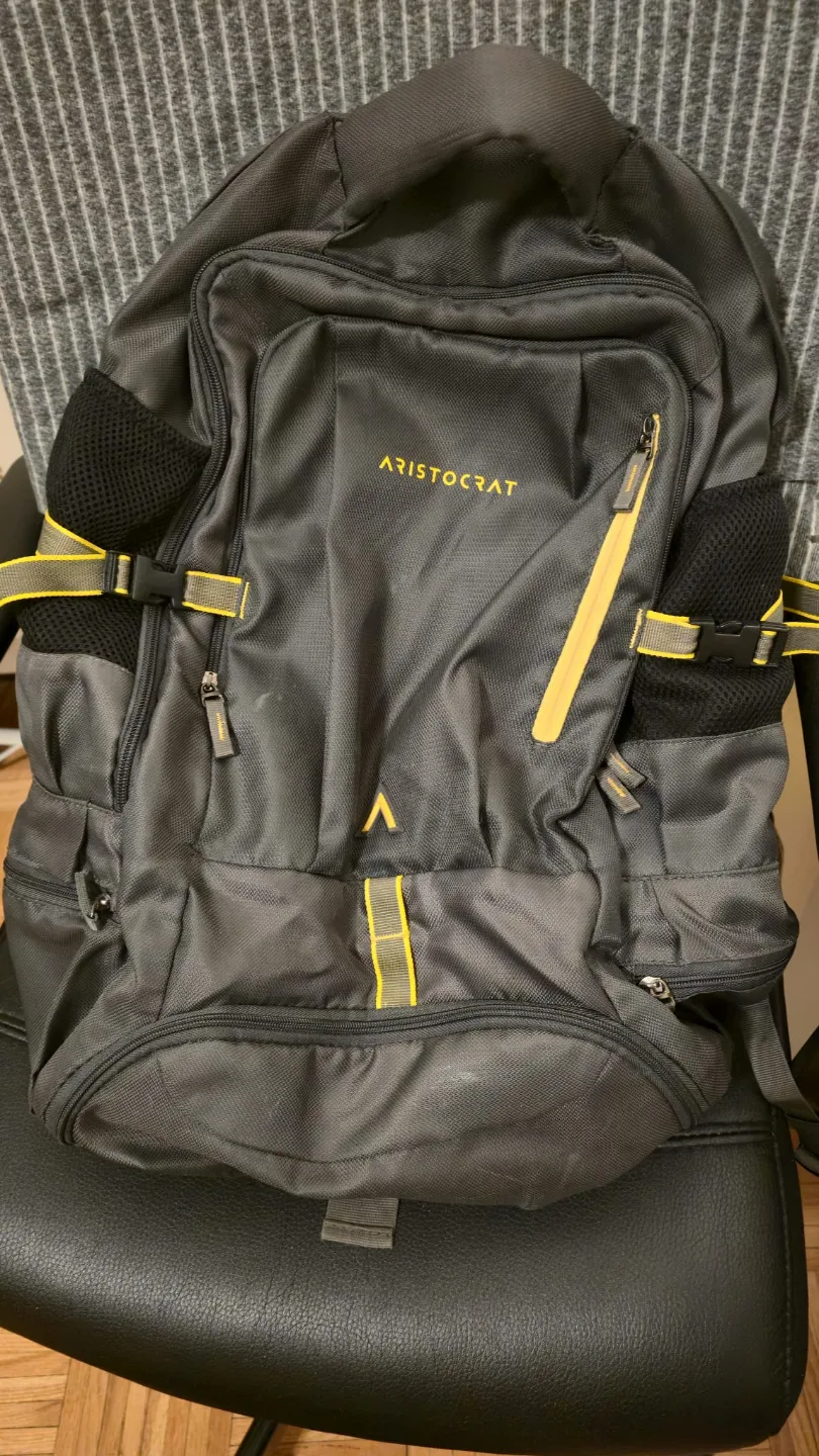 Aristocrat Backpack - Grey & Yellow thumbnail