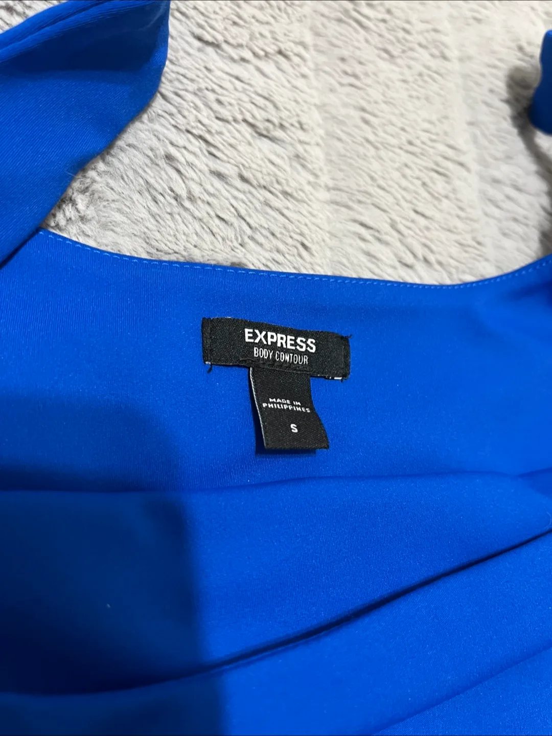 Express Body Contour Blue Crop Tank Top Size Small image indicator(2)