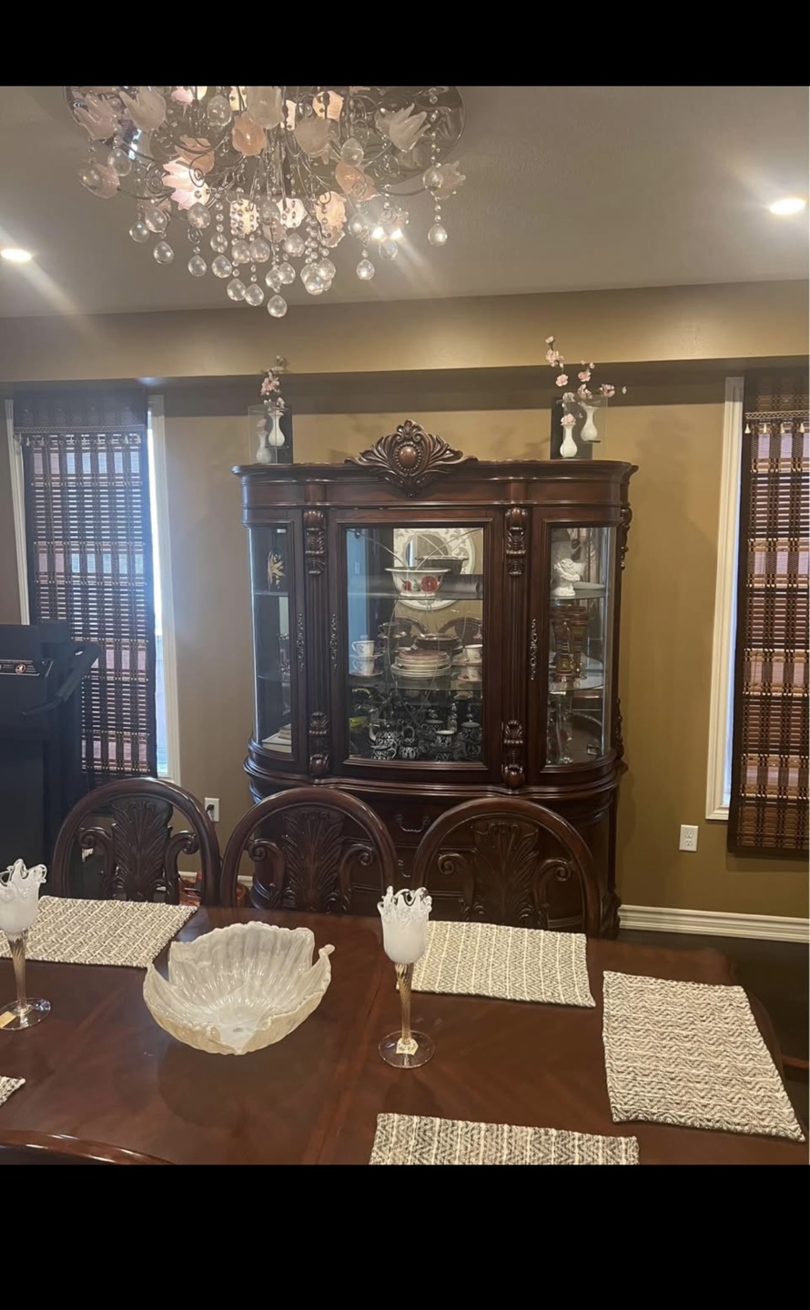 Magnificent Dark Wood Dining Set with Buffet - photo 5