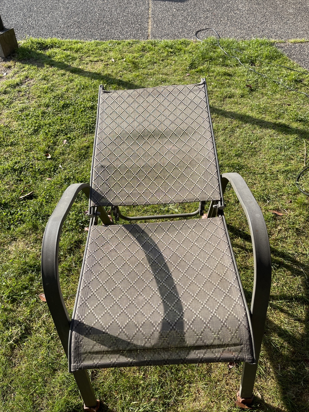 Metal sling patio chairs and chaise lounge - photo 4