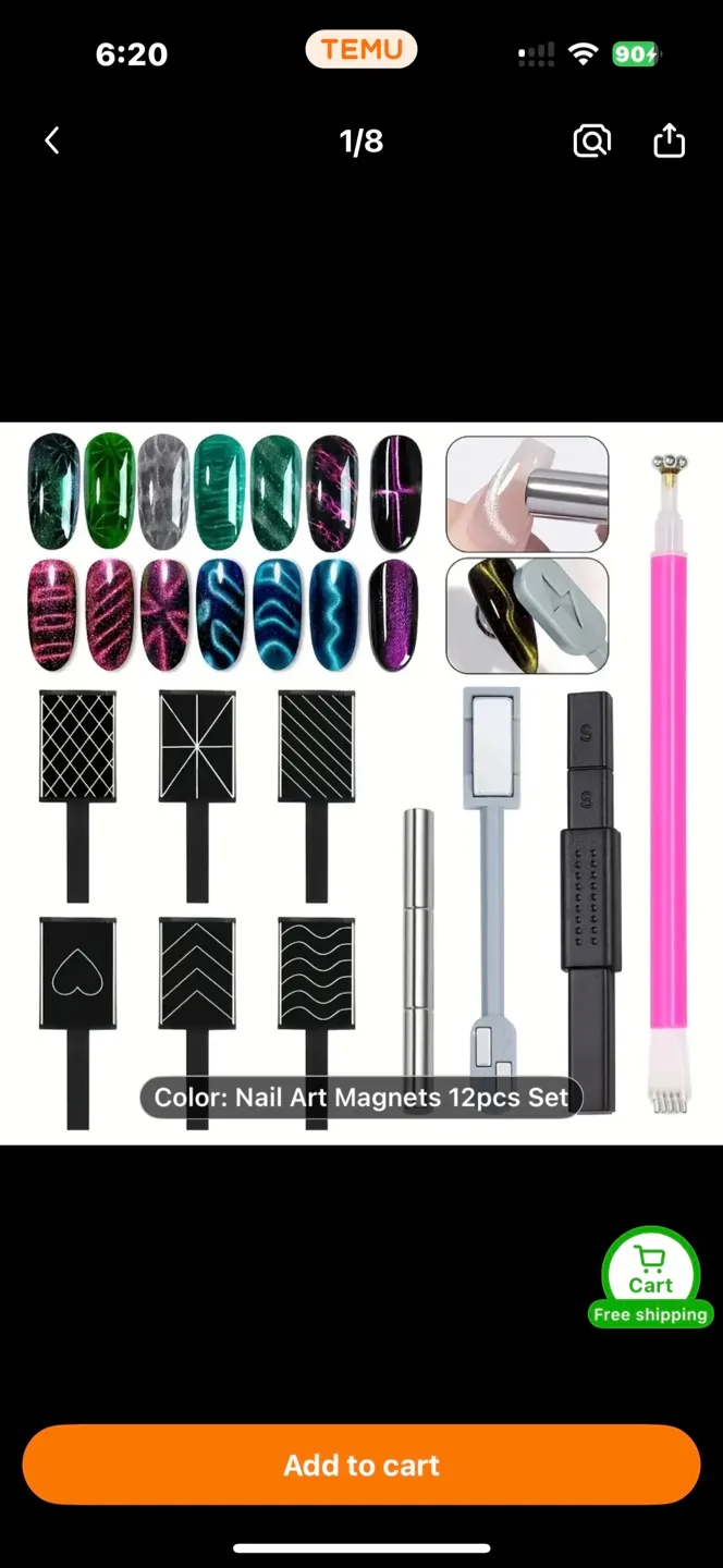 12-Piece Nail Art Magnet Set