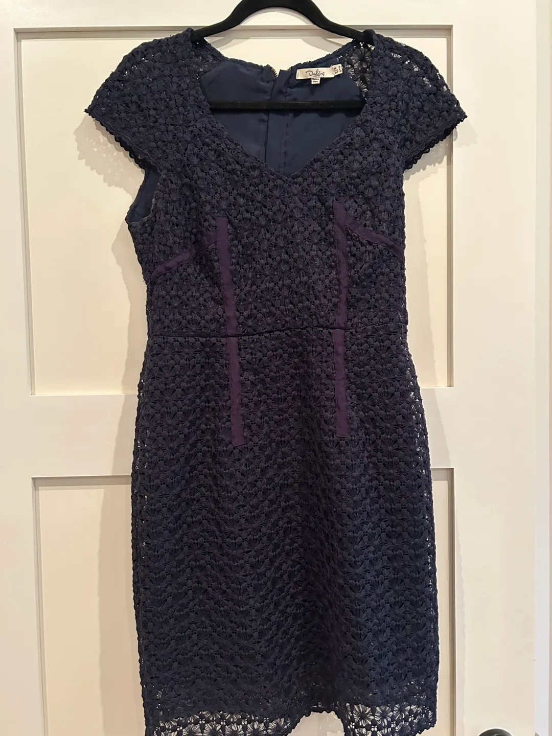 Darling London Navy Blue Crochet Lace Dress thumbnail