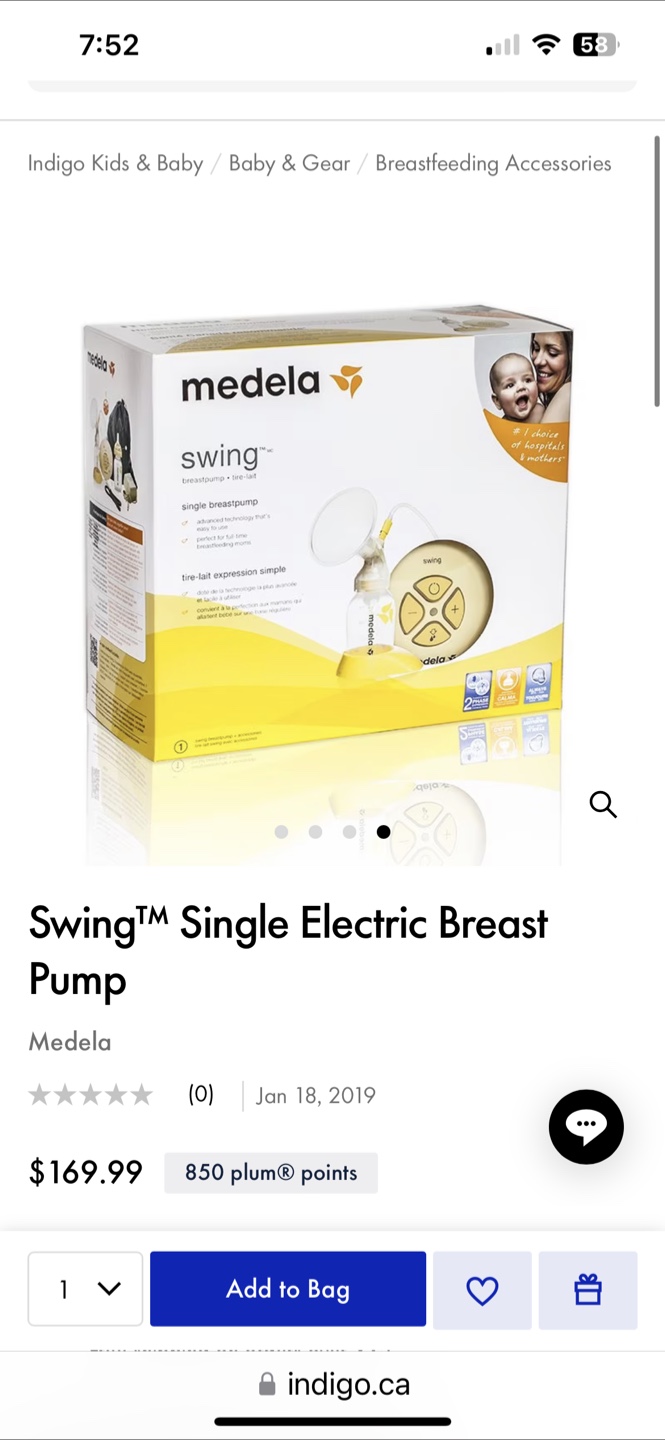 Medela Swing Single Electric Breast Pump