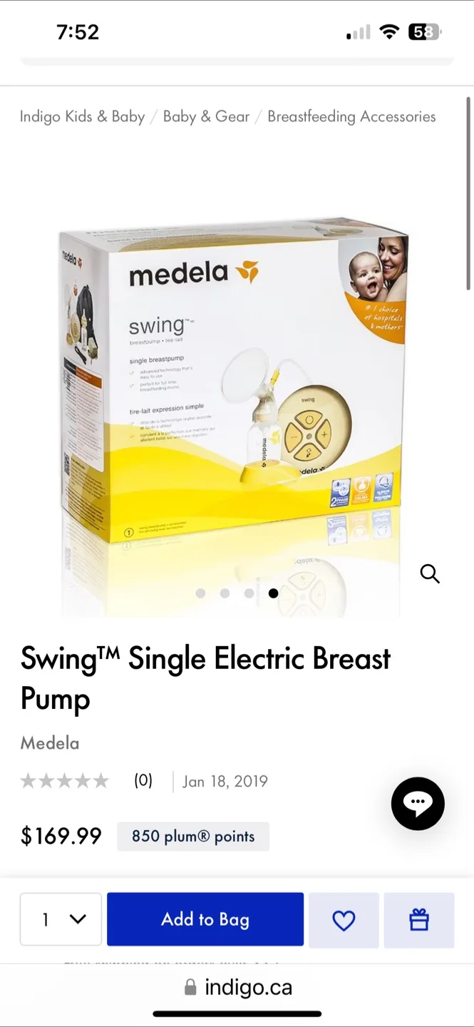 Medela Swing Single Electric Breast Pump thumbnail