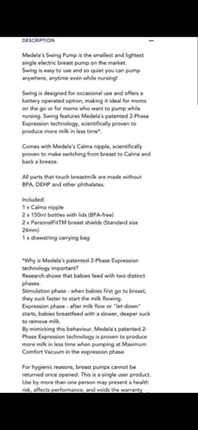 Medela Swing Single Electric Breast Pump image indicator(5)
