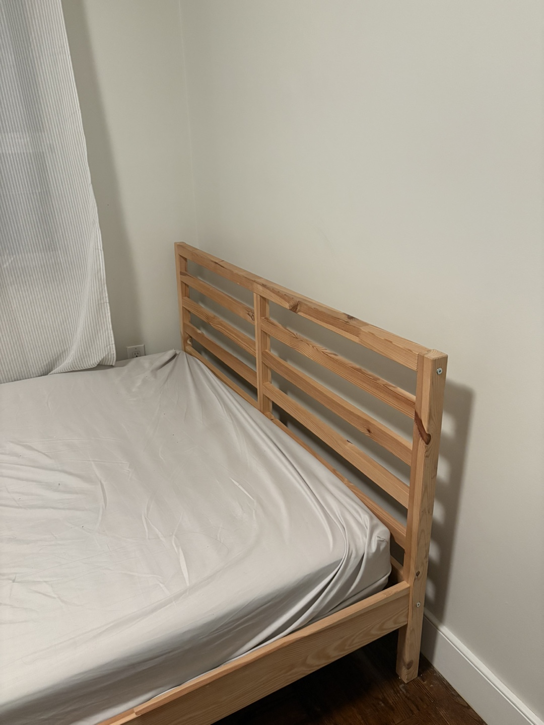 IKEA Pine Wood Queen Bed Frame - photo 2