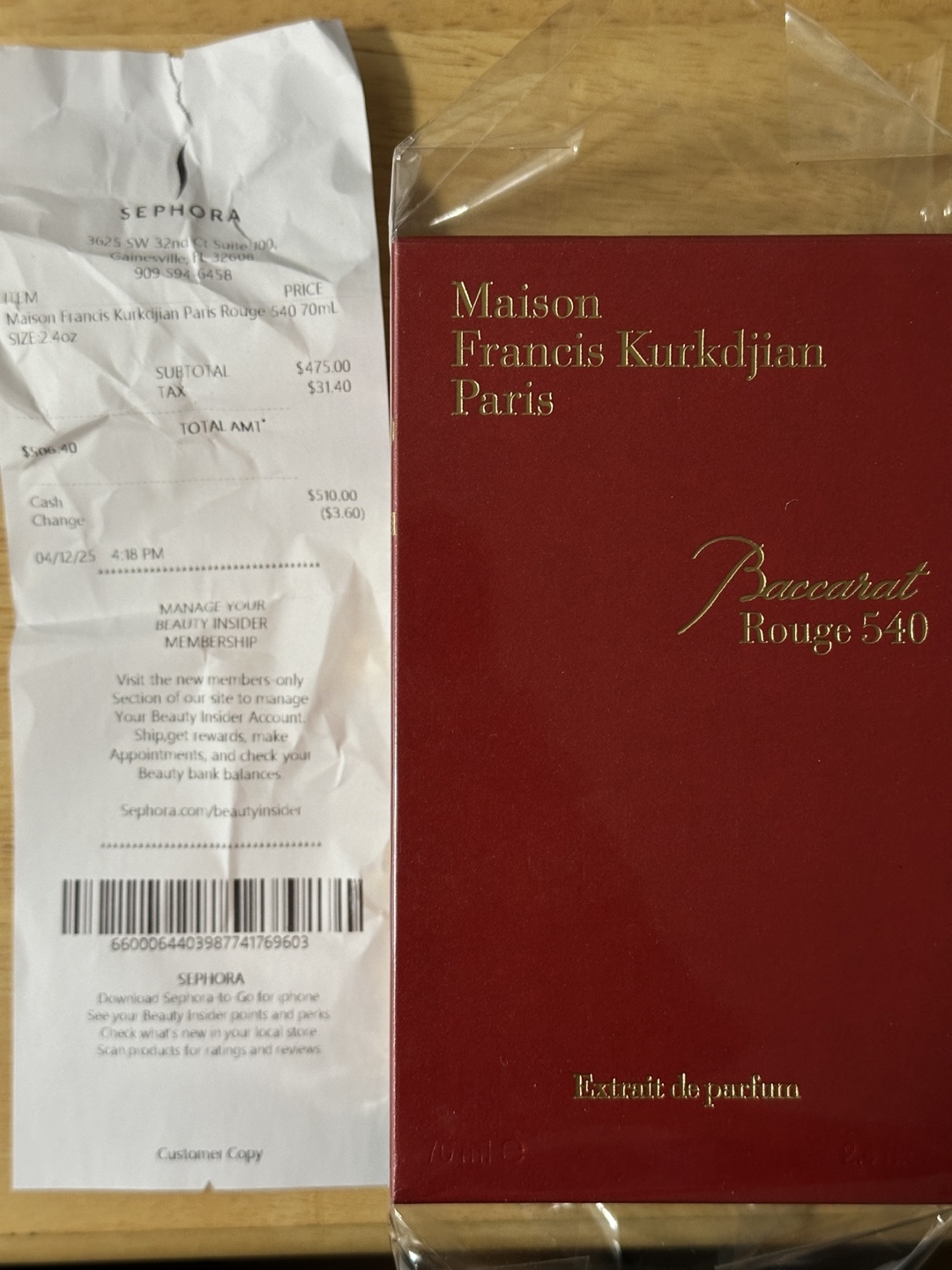 Maison Francis Kurkdjian Baccarat Rouge 540