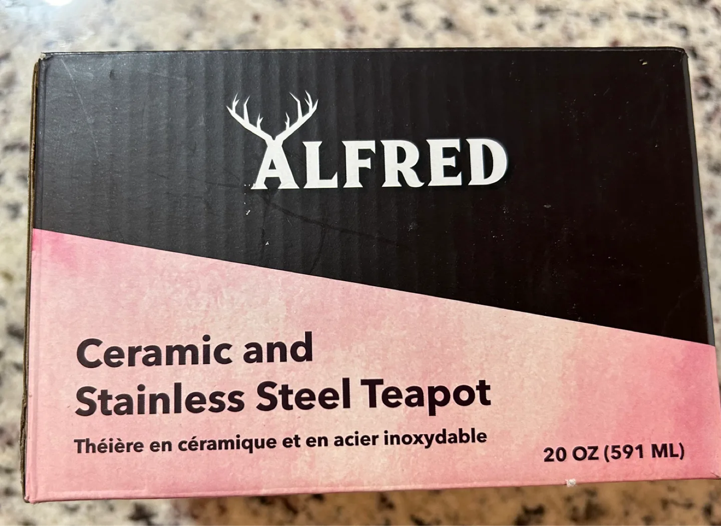 Alfred Tea Room 20 oz Ceramic and Stainless Steel Teapot thumbnail