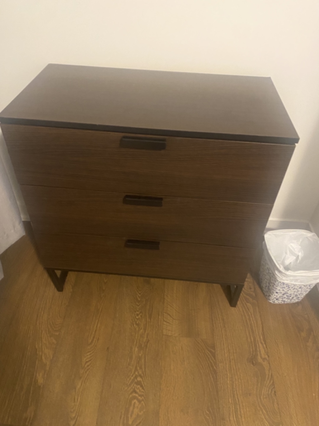IKEA Three-Drawer Dark Brown Chest of Drawers