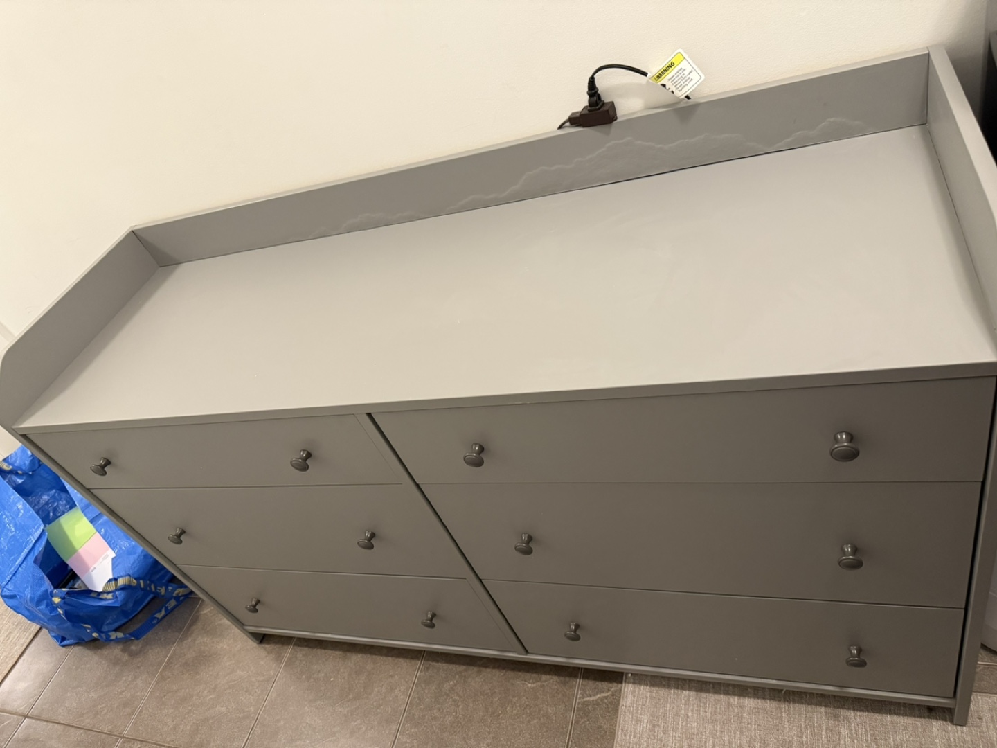 IKEA HAUGA  6-Drawer Dresser - Grey - photo 4
