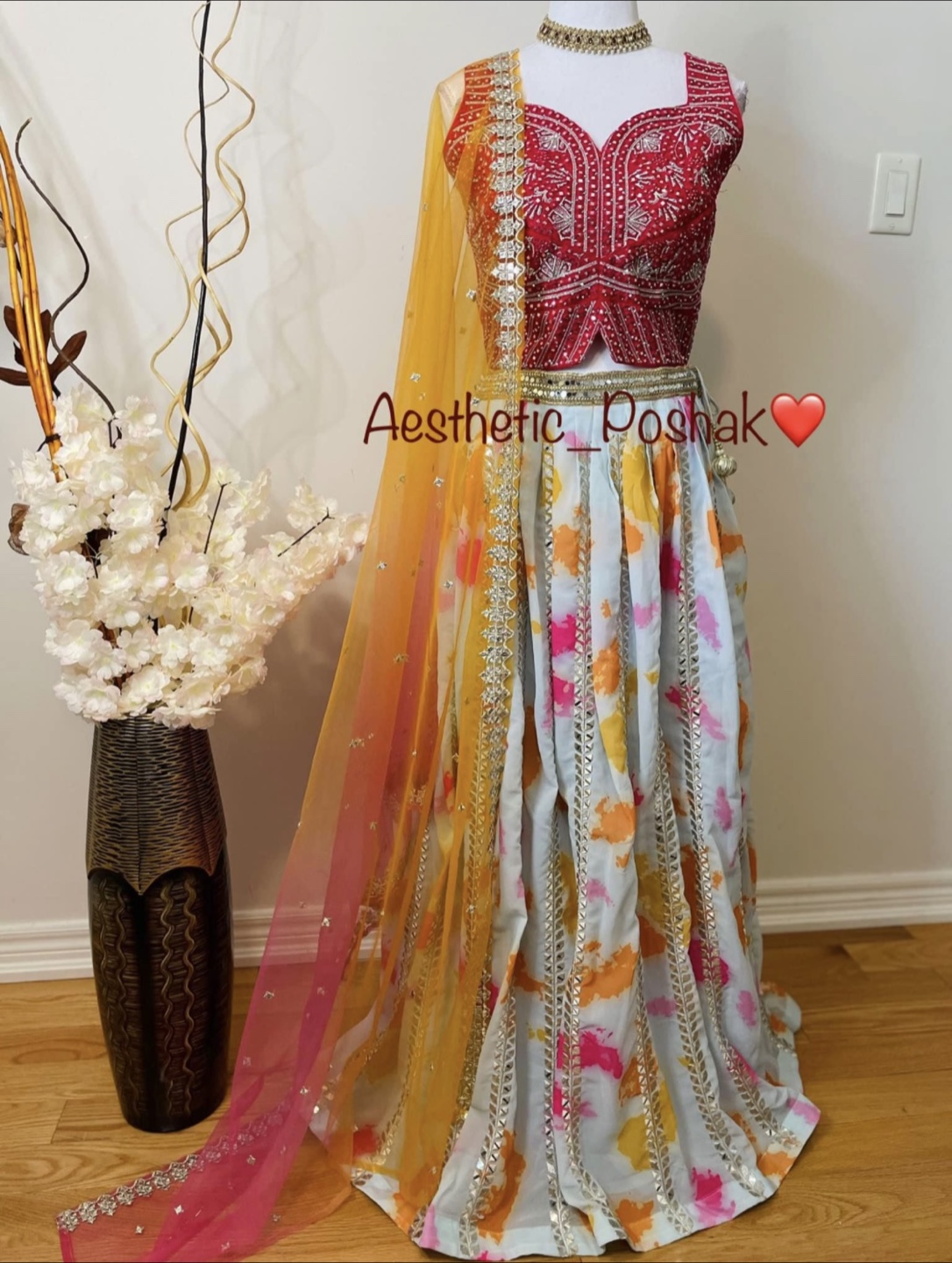 Stunning embroidered Lehenga Choli