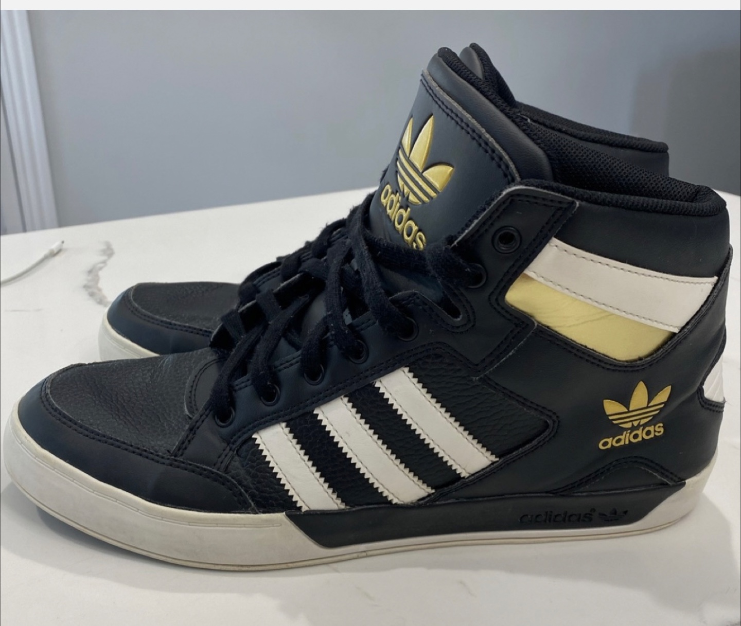 Adidas hard court High Top Sneakers - Black and Gold