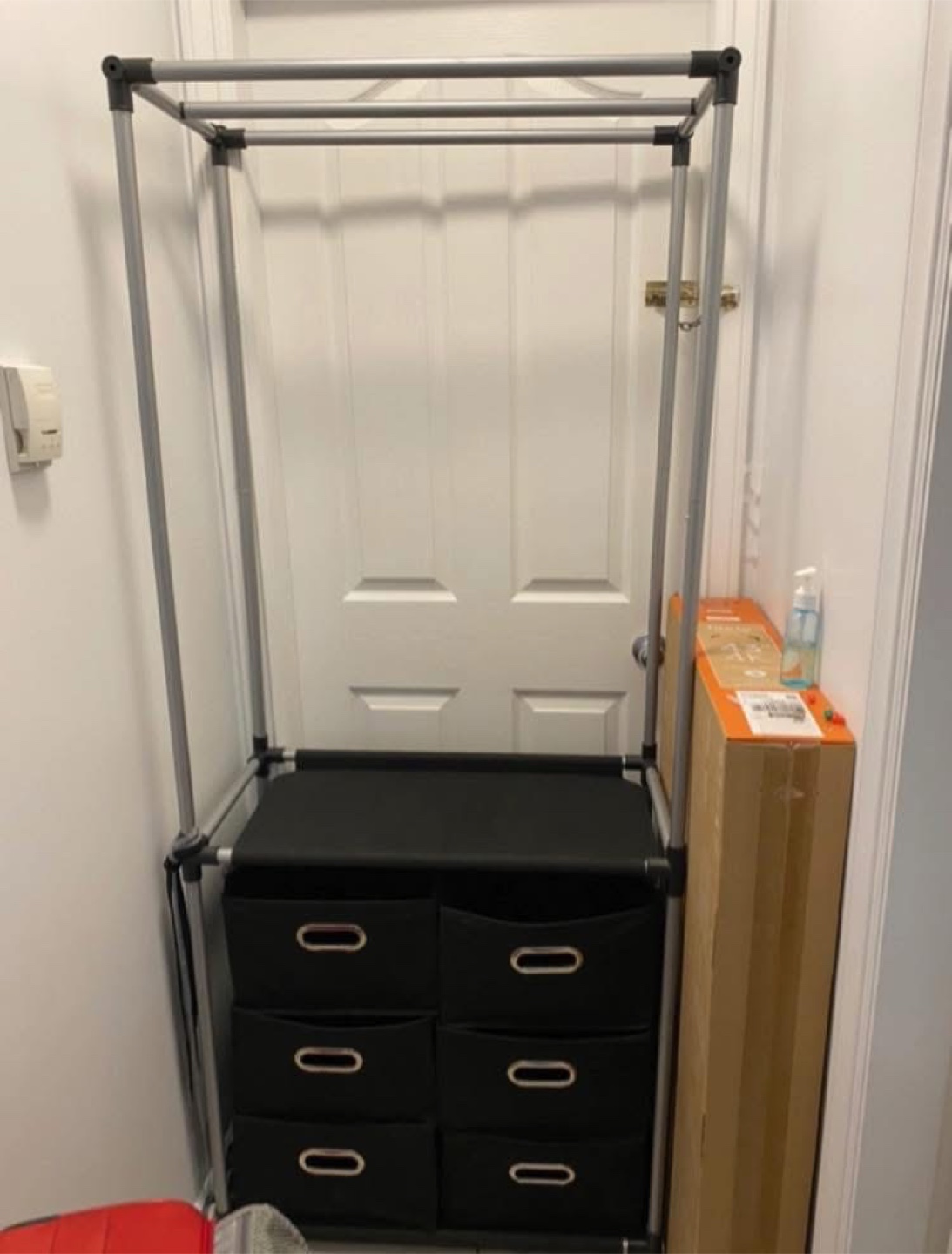 Portable Clothing Rack with Drawers