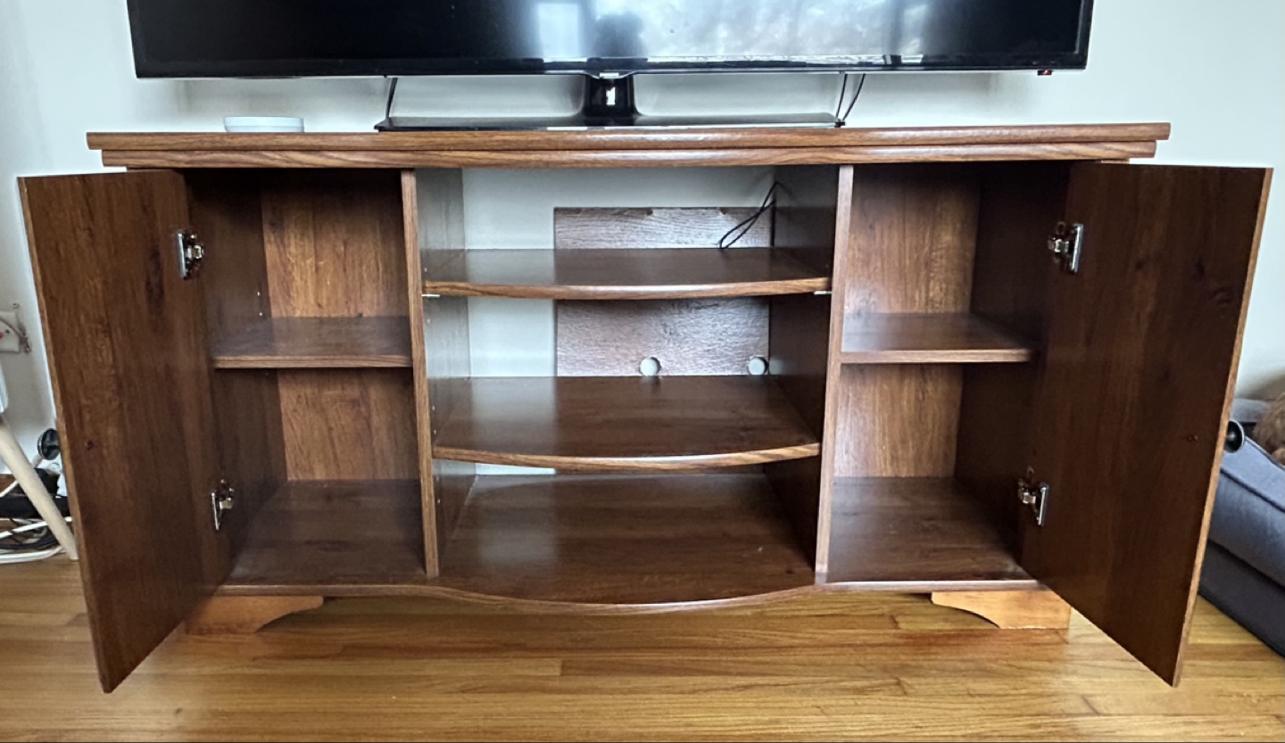 Cherry Wooden TV Stand with Storage