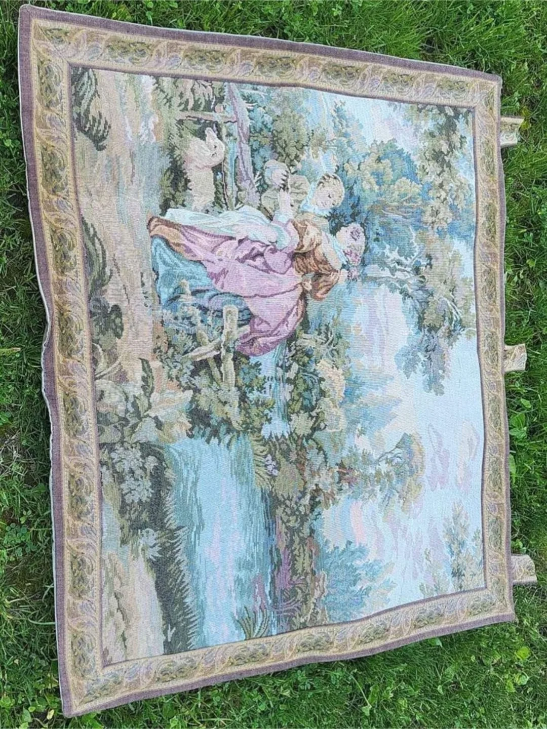 Vintage Tapestry Wall Hanging - Pastoral Scene image indicator(2)