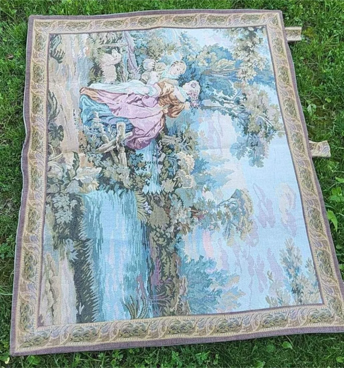 Vintage Tapestry Wall Hanging - Pastoral Scene image indicator(3)