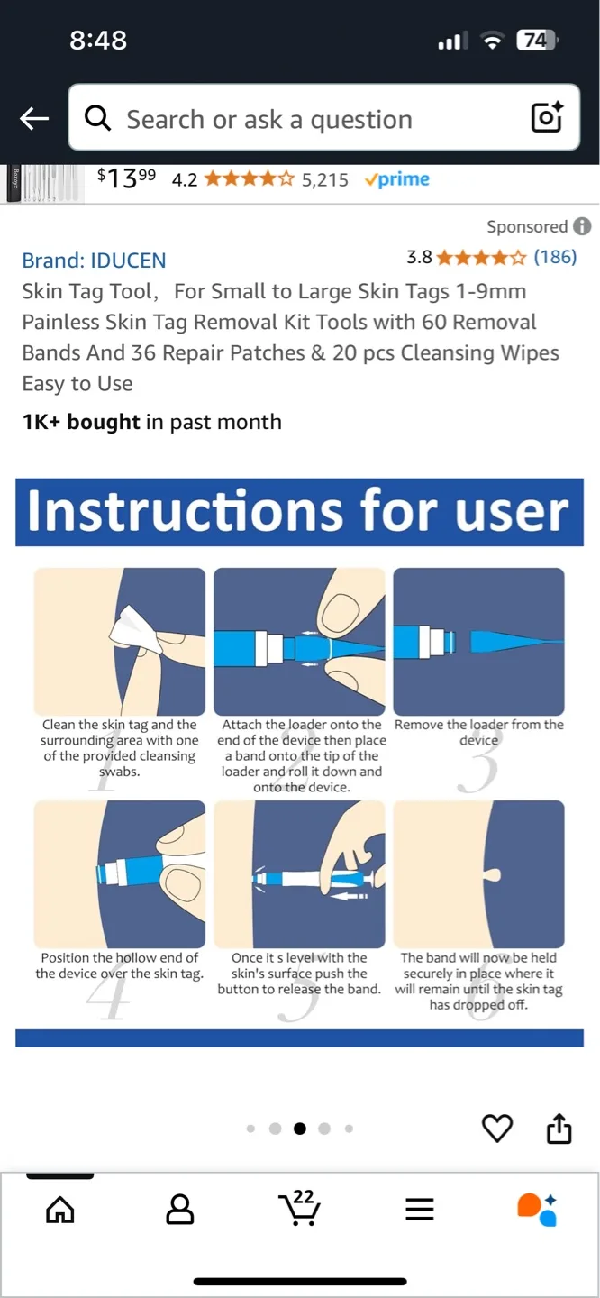 IDUCEN 2-in-1 Skin Tag Removal Kit image indicator(4)