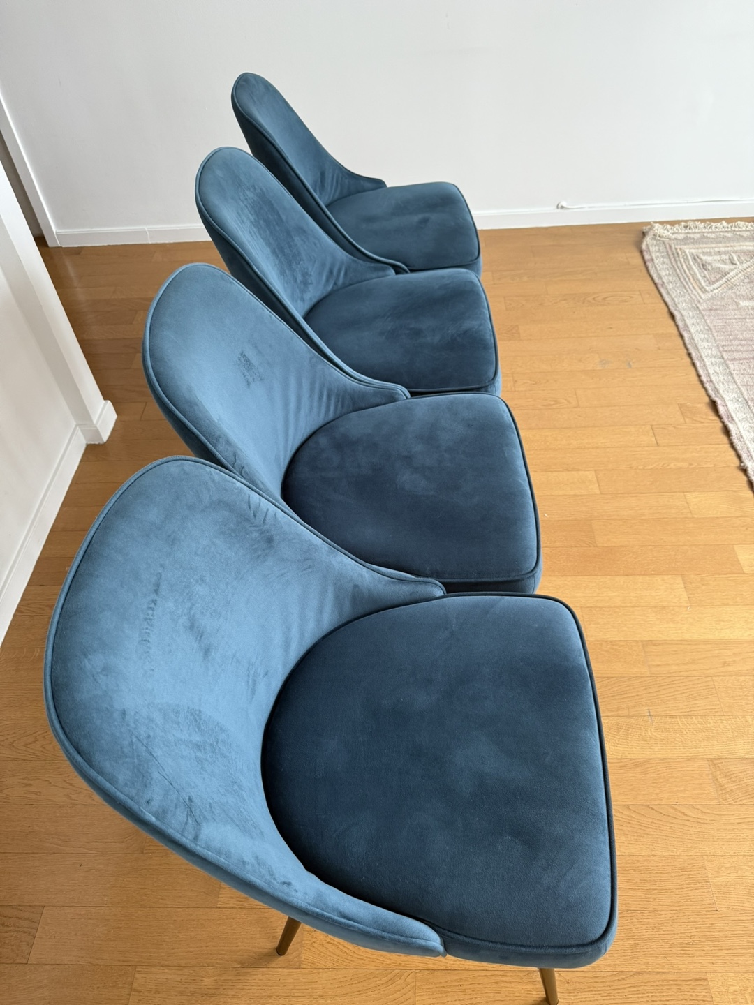 Four West Elm Mid-Century Dining Chairs w/Metal Legs ($190 ea.) - photo 4