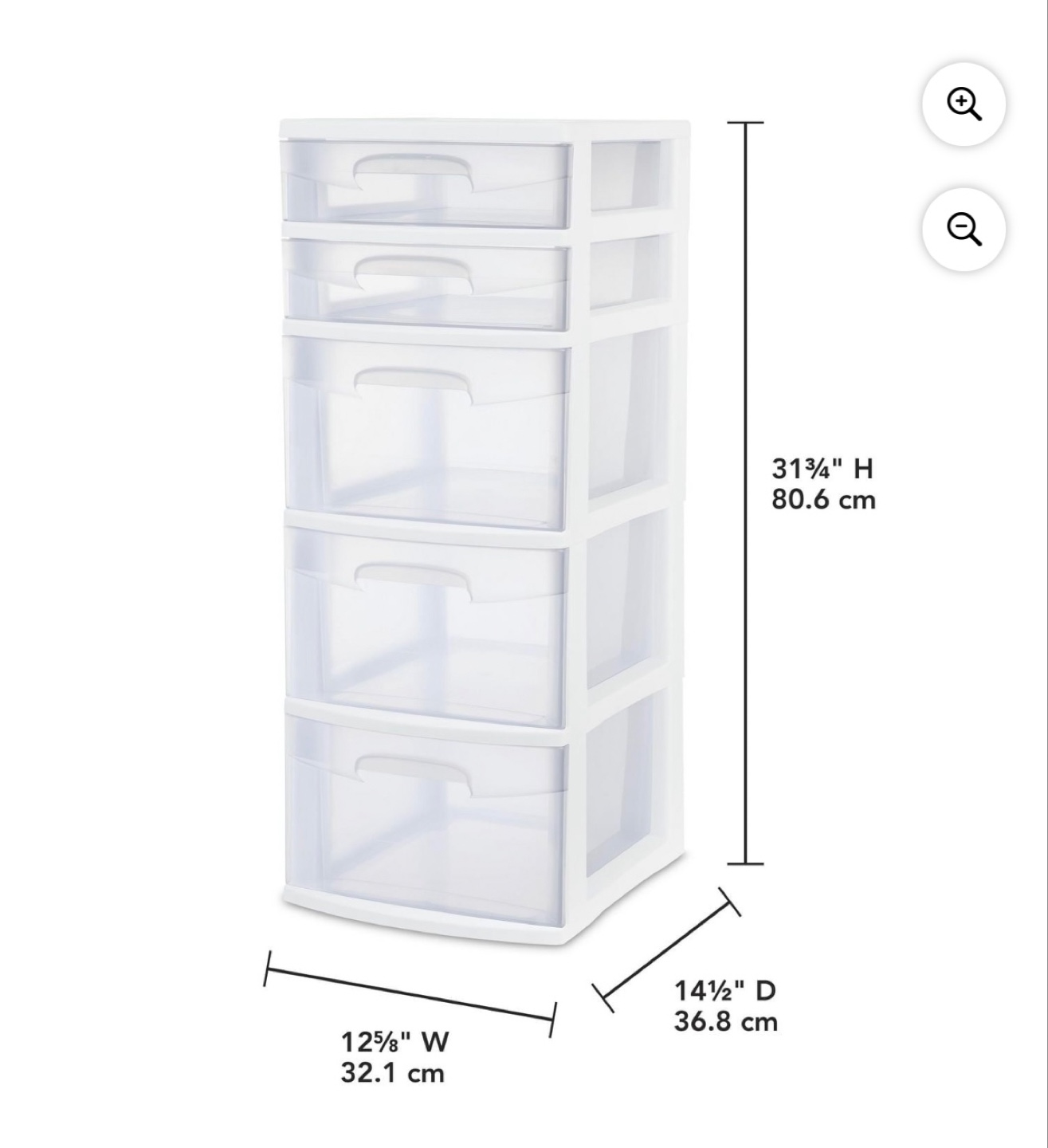 Pink 5-Drawer Plastic Storage Organizer - photo 5