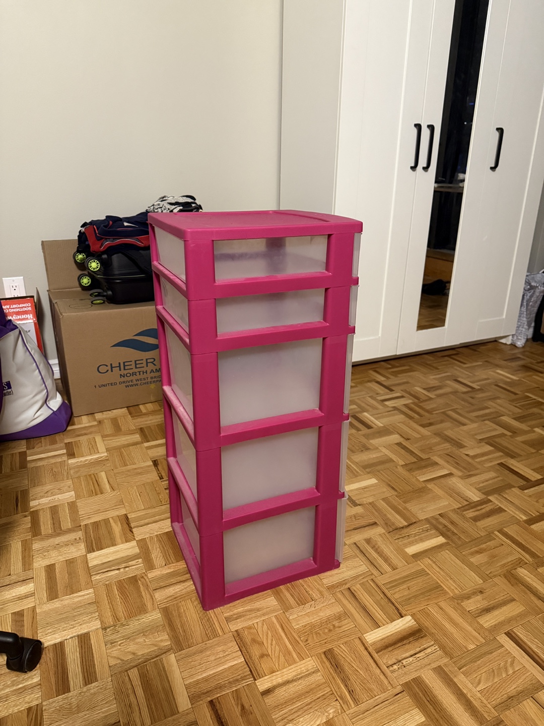 Pink 5-Drawer Plastic Storage Organizer - photo 4
