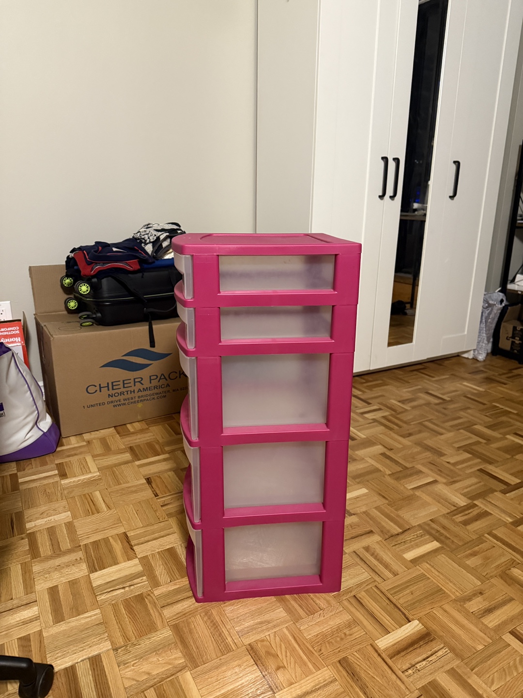 Pink 5-Drawer Plastic Storage Organizer - photo 2